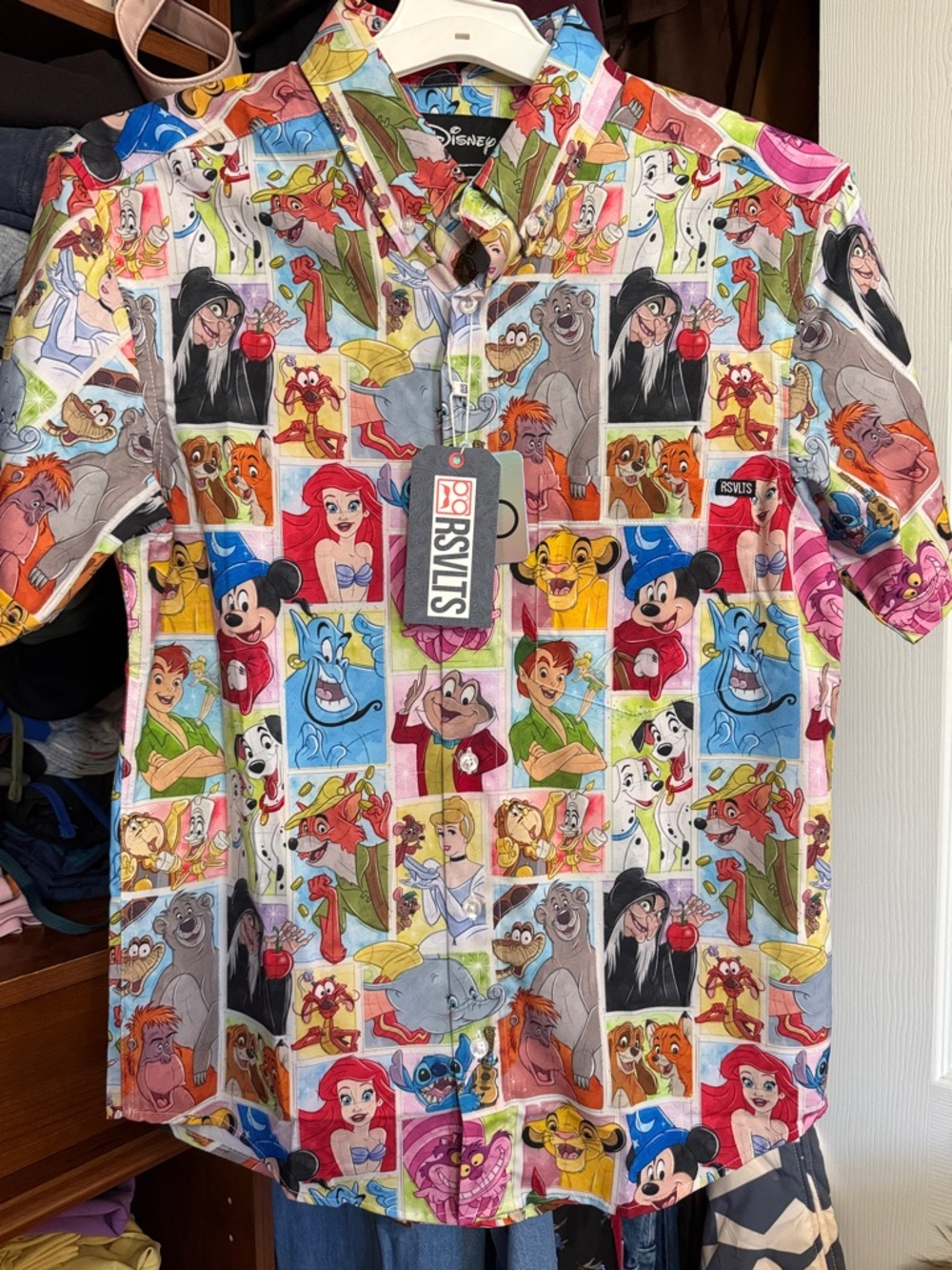 NWT RSVLTS Disney ‘Drawn to Life’ Button Up Shirt
